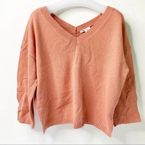 MADEWELL LIGHTWEIGHT DOUBLE V-NECK PULLOVER - Picture 3 of 6